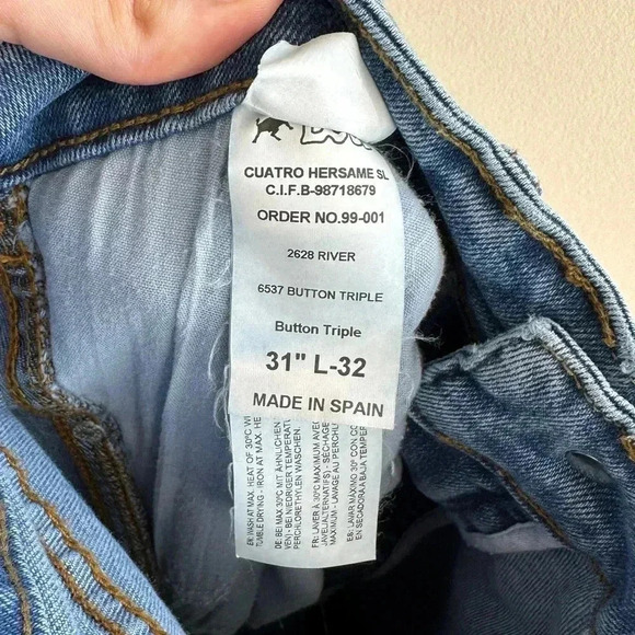 Lois Medium Wash River High Retro Straight Jeans, Size 31" L-32 - Picture 12 of 16